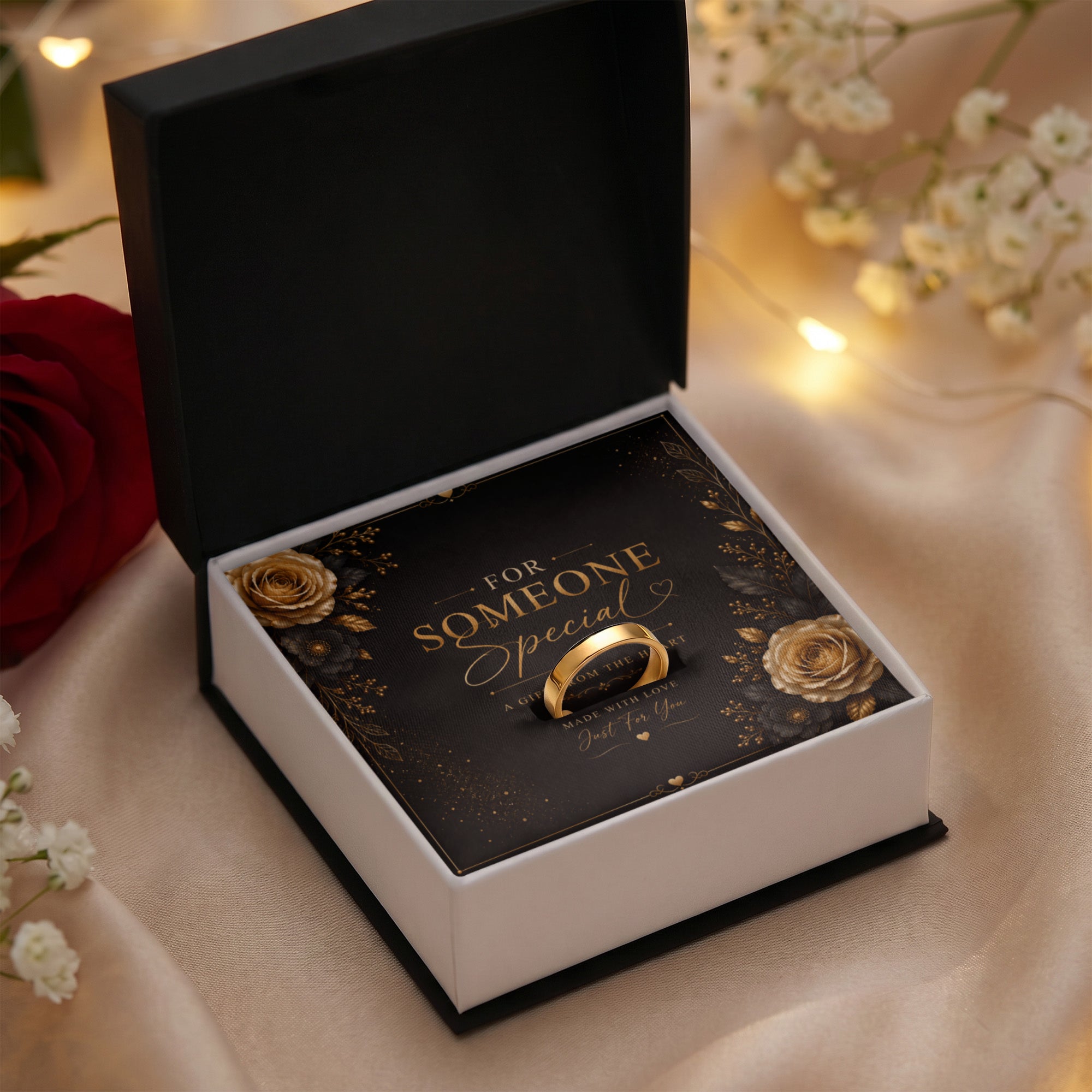 Personalized Engraved Ring – Custom Message Ring Gift for Someone Special