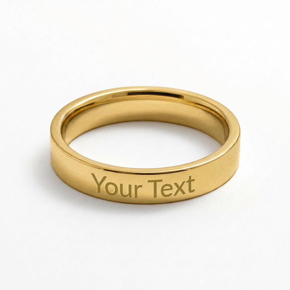 Personalized Engraved Ring – Custom Message Ring Gift for Someone Special