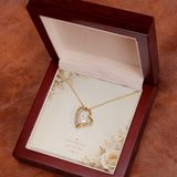 Forever Love Necklace – Elegant Heart Crystal Pendant Gift for Someone Special