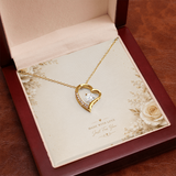 Forever Love Necklace – Elegant Heart Crystal Pendant Gift for Someone Special