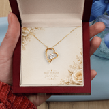 Forever Love Necklace – Elegant Heart Crystal Pendant Gift for Someone Special
