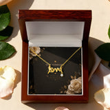 Scripted Love Necklace – Elegant Gift for Someone Special | Timeless Symbol of Love