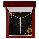 Engraved 4-Sided Stick Necklace – Personalized Vertical Bar Necklace Gift for Someone Special