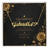 Personalized Heart Name Necklace – Custom Script Name Necklace Gift for Someone Special