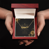 Personalized Heart Name Necklace – Custom Script Name Necklace Gift for Someone Special