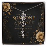 Personalized Birth Flower Name Necklace – Custom Floral Name Gift for Her  Alternative: