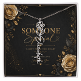 Personalized Birth Flower Name Necklace – Custom Floral Name Gift for Her  Alternative: