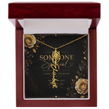 Personalized Birth Flower Name Necklace – Custom Floral Name Gift for Her  Alternative: