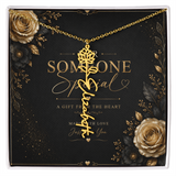 Personalized Birth Flower Name Necklace – Custom Floral Name Gift for Her  Alternative: