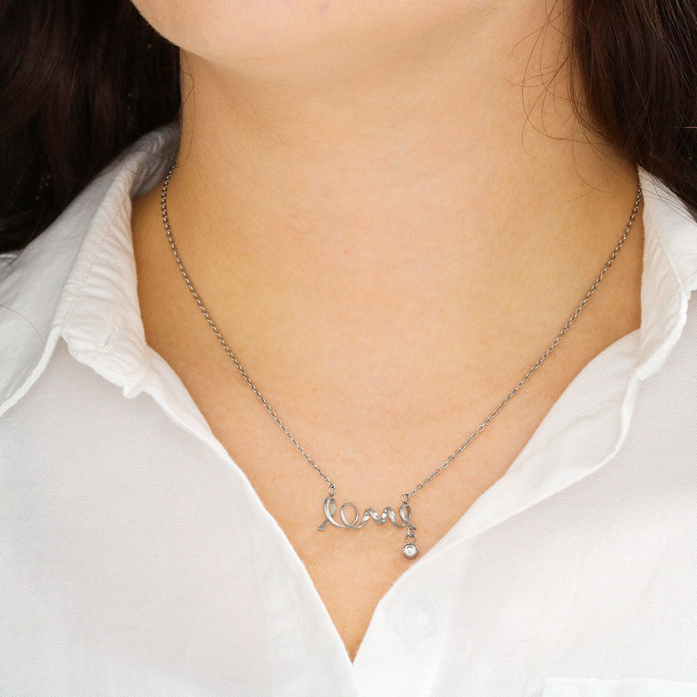 Scripted Love Necklace – Elegant Gift for Someone Special | Timeless Symbol of Love