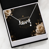 Scripted Love Necklace – Elegant Gift for Someone Special | Timeless Symbol of Love