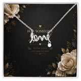 Scripted Love Necklace – Elegant Gift for Someone Special | Timeless Symbol of Love
