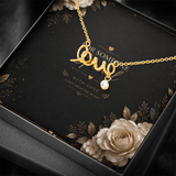 Scripted Love Necklace – Elegant Gift for Someone Special | Timeless Symbol of Love