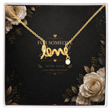 Scripted Love Necklace – Elegant Gift for Someone Special | Timeless Symbol of Love