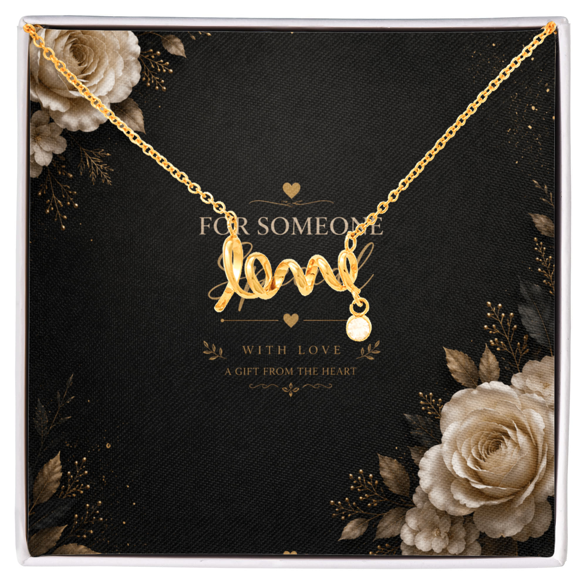 Scripted Love Necklace – Elegant Gift for Someone Special | Timeless Symbol of Love