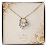 Forever Love Necklace – Elegant Heart Crystal Pendant Gift for Someone Special