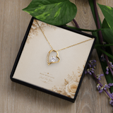 Forever Love Necklace – Elegant Heart Crystal Pendant Gift for Someone Special