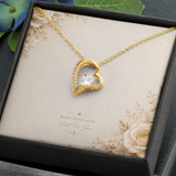 Forever Love Necklace – Elegant Heart Crystal Pendant Gift for Someone Special