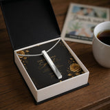 Engraved 4-Sided Stick Necklace – Personalized Vertical Bar Necklace Gift for Someone Special